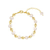 2022 Korea Jewelry High-end Baroque Natural Freshwater Pearl Handmade Adjustable White Women Elegant Bracelet