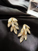 2022 Korea Jewelry Shiny Handmade Zircon Earrings  Leaf Party Party Earrings for women