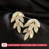 2022 Korea Jewelry Shiny Handmade Zircon Earrings  Leaf Party Party Earrings for women