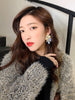 2022 Korea Jewelry Shiny Handmade Zircon Earrings  Leaf Party Party Earrings for women