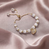 2022 Korea Selling Jewelry High-end Natural Opal Beads Beaded Copper Inlaid Zircon Shell Pearl Female Bracelet