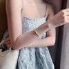 2022 Korea Selling Jewelry Simple White Natural Freshwater Pearl Bracelet Women's Daily Wild Bracelet