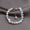 2022 Korea Selling Jewelry Simple White Natural Freshwater Pearl Bracelet Women's Daily Wild Bracelet