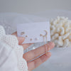 2022 Korea Design Jewelry Creative 6-piece Set Small Ear Pearl Star Moon Female Earrings