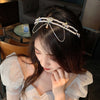 2022 Korea Design Jewelry Exaggerated Crystal Tassel Elegant White Pearl Female Clavicle Necklace