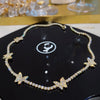 2022 Korea Design Jewelry Exquisite Copper Inlaid Zircon Butterfly Pendant Sexy Female Clavicle Necklace