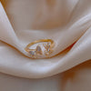 2022 Korea Design Jewelry Exquisite Copper Inlaid Zircon Star Moon Opening Adjustable Female Index Finger Ring