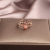 2022 Korean Design Jewelry Alloy Opening Dripping Flower Resin Love Cute Student Elegant Female Ring