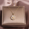 2022 Korean Design Jewelry Exquisite Copper Inlay Zircon White Daisy Pendant Elegant Female Clavicle Necklace