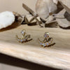 2022 Korean Design Jewelry Exquisite Copper flowers Inlay Zircon Hooks Wear Shiny Female Earrings Before and After