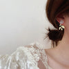 2022 Korean Design Jewelry Exquisite White Shell Flowers Golden Hollow Leaves Elegant Female Earrings