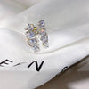 2022 Korean Design Jewelry Shiny Butterfly Zircon Flower Open Ring Female Prom Party Ring