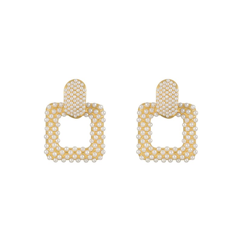 2022 Korean Design Jewelry Vintage Full Pearl Several Elegant Female Earrings