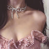 2021 Korean Style Exaggerated Bow Necklace Versatile Simple Collar Chain Necklace Elegant Female Banquet Jewelry