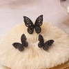 2022 Korean selling jewelry exquisite copper inlaid zircon black smart butterfly female elegant stud earrings