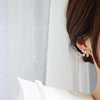 2022 Korean selling jewelry exquisite copper inlaid zircon sweet bow female daily stud earrings