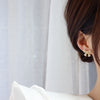 2022 Korean selling jewelry exquisite copper inlaid zircon sweet bow female daily stud earrings
