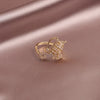 2022 Korean design jewelry copper inlaid zircon light  opening delicate smart butterfly flower female ring