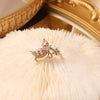 2022 Korean design jewelry copper inlaid zircon light  opening delicate smart butterfly flower female ring