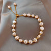 2022 Korean design jewelry  natural baroque freshwater pearl beads adjustable elegant female bracelet