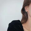2022 Korean design jewelry simple and smart line bow earrings elegant female metal earrings