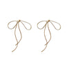 2022 Korean design jewelry simple and smart line bow earrings elegant female metal earrings