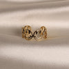 2022 Korean design jewelry simple golden copper smiley female opening adjustable daily ring