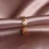 2022 Korean design jewelry simple white pearl copper inlaid zircon open female daily ring