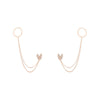2022 Long Multi-Layer Chain Tassel Pendant Earrings With Double Ear Piercing CZ Zircon Butterfly Female Earring Party Jewelry