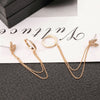 2022 Long Multi-Layer Chain Tassel Pendant Earrings With Double Ear Piercing CZ Zircon Butterfly Female Earring Party Jewelry