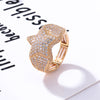 2022  3D Star Rings Full Cubic Zirconia Ring Jewelry For Men And Women Gold Silver Color Ring Jewelry Accessories