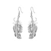 2022 Metal Feathers Crystal Long Dangle Earring Female Feather Leaves Shape Big Eardrops For Women Jewelry Party Gift