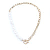 2021 Punk Imitation Pearl Choker Necklace Collar Statement Gold Color Lasso Pendant Necklace For Women Collier Femme Chocker