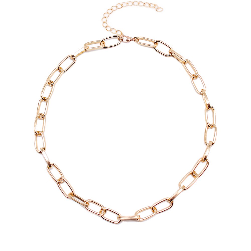 2021 Punk Imitation Pearl Choker Necklace Collar Statement Gold Color Lasso Pendant Necklace For Women Collier Femme Chocker