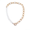 2021 Punk Imitation Pearl Choker Necklace Collar Statement Gold Color Lasso Pendant Necklace For Women Collier Femme Chocker