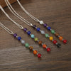 2021  7 Chakra Gem Natural Stone Beads Pendant Necklace Women Yoga Reiki Healing Balancing Chakra Necklaces Jewelry Gifts