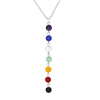2021  7 Chakra Gem Natural Stone Beads Pendant Necklace Women Yoga Reiki Healing Balancing Chakra Necklaces Jewelry Gifts
