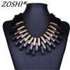 2021 Acrylic Punk Vintage Necklaces &Pendants Women Statement Necklace Gradient Drops Choker Maxi Colar Feminino