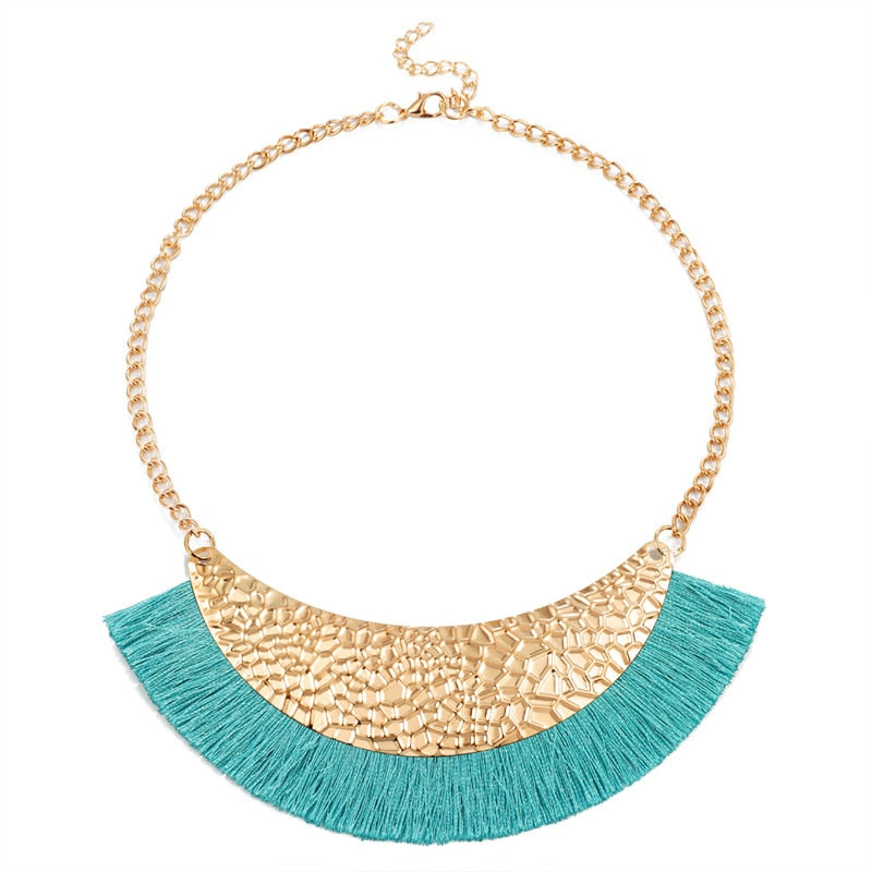 2021 Acrylic Punk Vintage Necklaces &Pendants Women Statement Necklace Gradient Drops Choker Maxi Colar Feminino