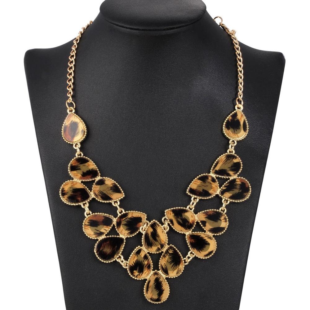 2021 Acrylic Punk Vintage Necklaces &Pendants Women Statement Necklace Gradient Drops Choker Maxi Colar Feminino