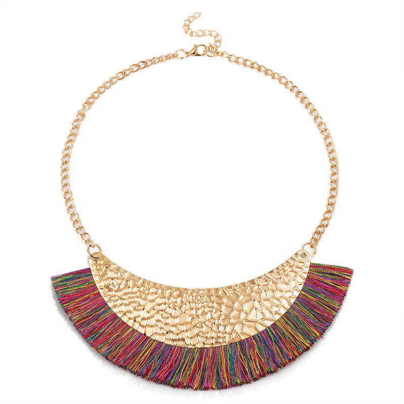 2021 Acrylic Punk Vintage Necklaces &Pendants Women Statement Necklace Gradient Drops Choker Maxi Colar Feminino