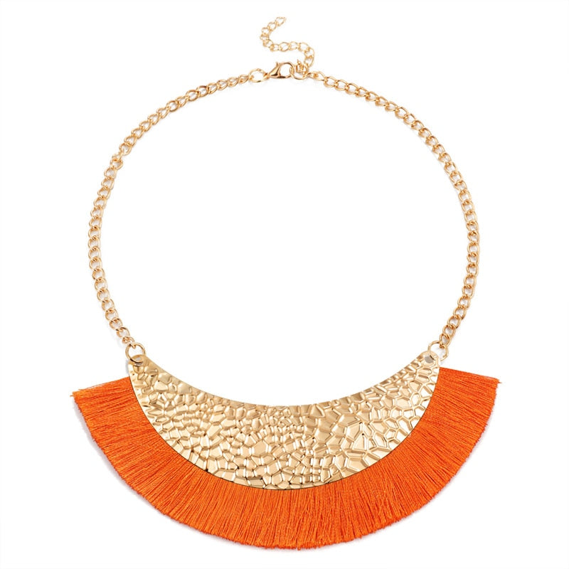 2021 Acrylic Punk Vintage Necklaces &Pendants Women Statement Necklace Gradient Drops Choker Maxi Colar Feminino