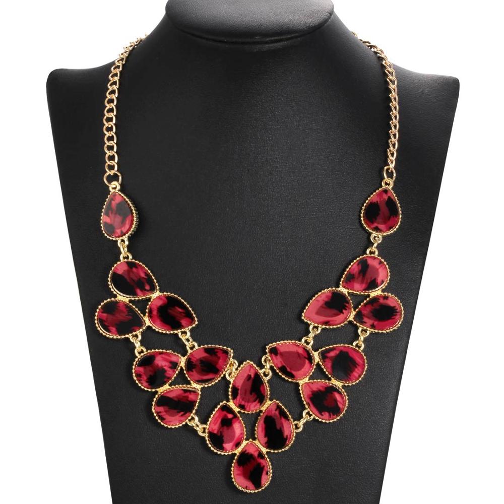 2021 Acrylic Punk Vintage Necklaces &Pendants Women Statement Necklace Gradient Drops Choker Maxi Colar Feminino