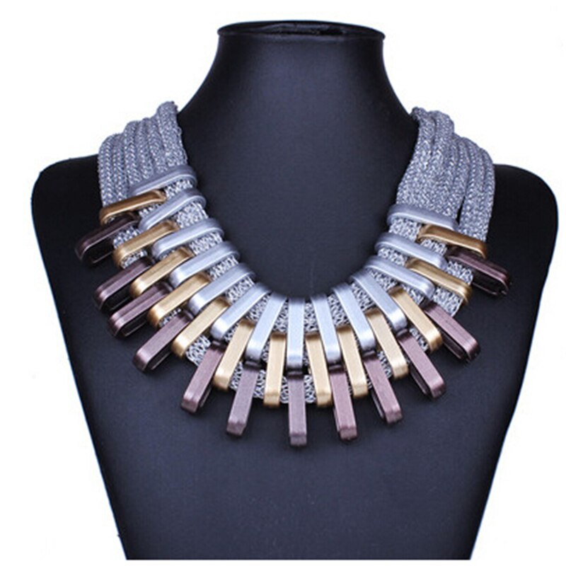 2021 Acrylic Punk Vintage Necklaces &Pendants Women Statement Necklace Gradient Drops Choker Maxi Colar Feminino
