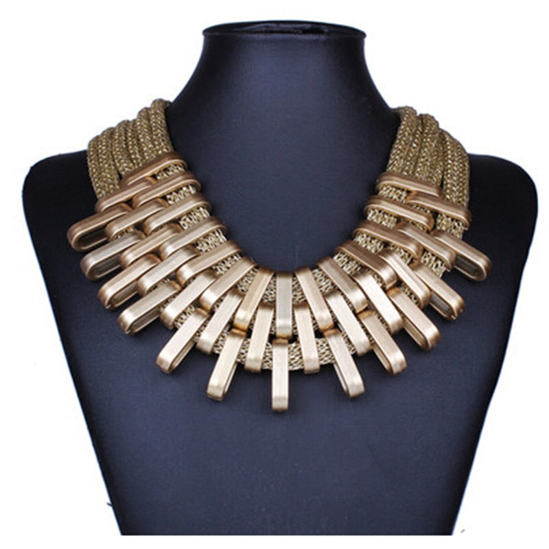 2021 Acrylic Punk Vintage Necklaces &Pendants Women Statement Necklace Gradient Drops Choker Maxi Colar Feminino