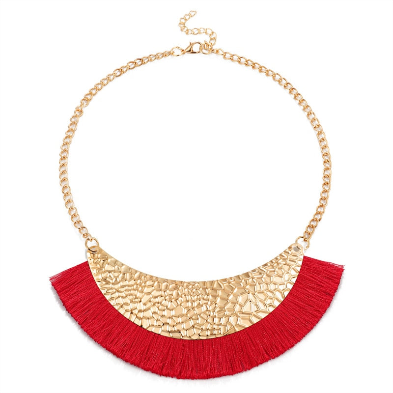 2021 Acrylic Punk Vintage Necklaces &Pendants Women Statement Necklace Gradient Drops Choker Maxi Colar Feminino