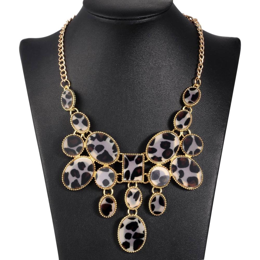 2021 Acrylic Punk Vintage Necklaces &Pendants Women Statement Necklace Gradient Drops Choker Maxi Colar Feminino
