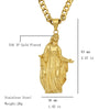 2021  316L Stainless Steel Chain With Gold Color Big Virgin Mary Pendant Necklace for Women Christian Jewelry Madonna