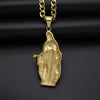 2021  316L Stainless Steel Chain With Gold Color Big Virgin Mary Pendant Necklace for Women Christian Jewelry Madonna