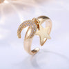 2022  CZ Cubic Zircon Ring Moon&amp;Star Open Rings for Women Girls Wedding Engagement Party Female Finger Ring